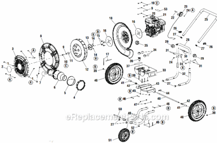 Page A Diagram and Parts List for 99170-03-01  Little Wonder Leaf Blower / Vacuum